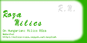 roza milics business card
